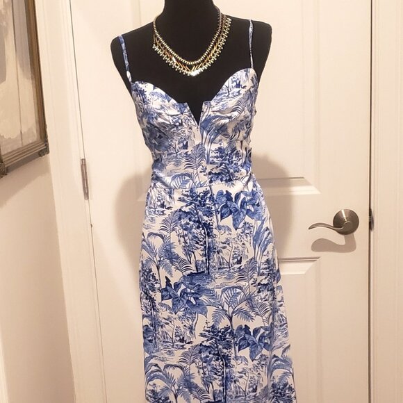 REDUCED! New Without Tags Women's Blue and White Maxi Sun Dress by CIDER SZ 3XL - Picture 1 of 3